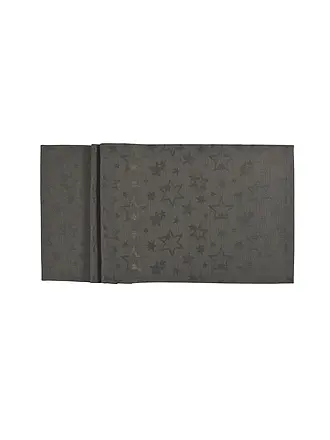 SANDER | Weihnachts Tischläufer Cosmo 40x100cm Jade | grau